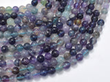 Fluorite Beads, Rainbow Fluorite, 6mm, Round-BeadDirect