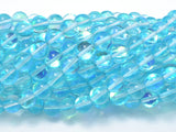 Mystic Aura Quartz-Aqua Blue, 8mm (8.5mm)-Gems: Round & Faceted-BeadDirect