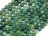 Moss Agate Beads, 6mm Faceted Round Beads, 15 Inch-Gems: Round & Faceted-BeadDirect