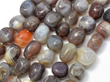Botswana Agate, 10x14mm Nugget Beads, 15.5 Inch-Gems: Nugget,Chips,Drop-BeadDirect