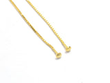 4pcs 24K Gold Vermeil Ear Wire, 925 Sterling Silver Ear Wire, 90mm Long Chain Ear wire-Metal Findings & Charms-BeadDirect