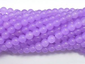 Jade - Purple, 6mm (6.3mm) Round Beads, 14.5 Inch-BeadDirect