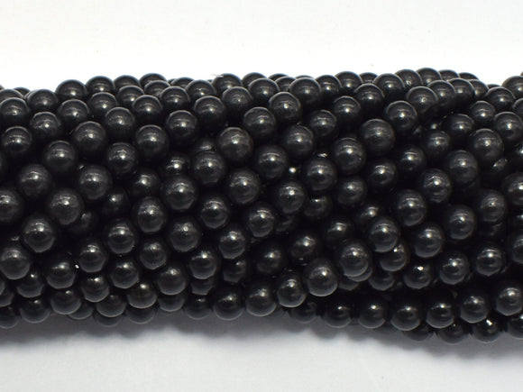 Genuine Shungite Beads, 4mm (4.4mm), Round-BeadDirect