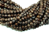 Brown Snowflake Obsidian Beads, Round, 4mm-Gems: Round & Faceted-BeadDirect