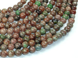 Red Green Garnet, 8mm Round Beads-BeadDirect