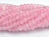 Jade -Pink 3x4mm Faceted Rondelle, 14 Inch-BeadDirect