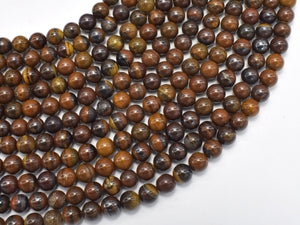 Tiger Iron, 6mm, Round Beads, 15.5 Inch-BeadDirect