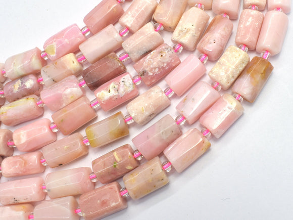 Pink Opal 7x11mm Faceted Tube-BeadDirect