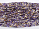 Chevron Amethyst Beads, 4mm (4.7mm) Round-Gems: Round & Faceted-BeadDirect