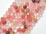 Fire Cherry Quartz Beads, Round, 8mm-BeadDirect