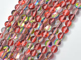 Mystic Aura Quartz-Red, Rainbow, 8mm Round-Gems: Round & Faceted-BeadDirect