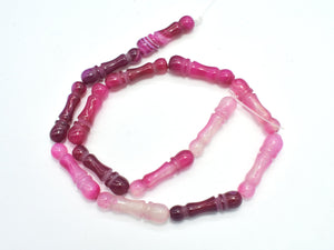 AGATE BEADS, FUCHSIA, 8X28MM-Gems:Assorted Shape-BeadDirect