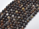 Brown Fire Agate, 6mm (6.3mm)-Agate: Round & Faceted-BeadDirect