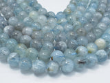 Genuine Aquamarine Beads, 10mm Round Beads-Gems: Round & Faceted-BeadDirect