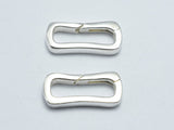 1pc 925 Sterling Silver Rectangle Push Clip Clasp, 16x7mm-BeadDirect