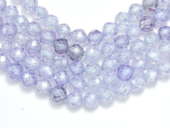 Cubic Zirconia - Lavender, CZ beads, 4mm, Faceted-BeadDirect