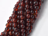 Amber Resin-Red, 6mm Round Beads, 26 Inch-Gems: Round & Faceted-BeadDirect