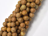 Wood Jasper Beads, Round, 10mm, 15.5 Inch-BeadDirect