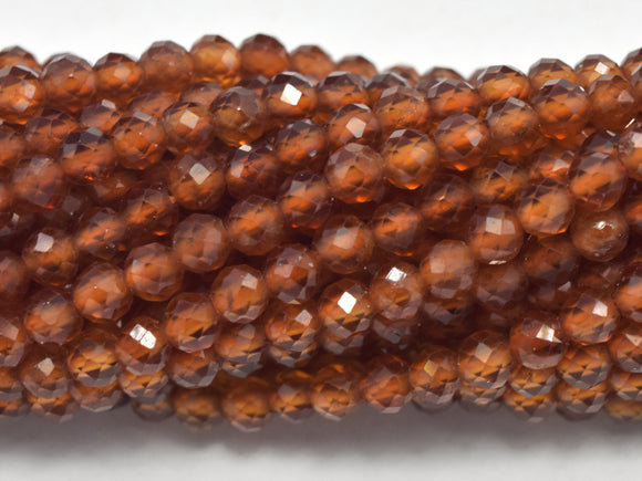 Hessonite, Orange Garnet Beads, 3mm Faceted Micro Round-Gems: Round & Faceted-BeadDirect