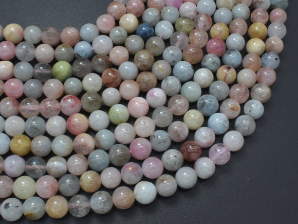Beryl Beads, Morganite, Aquamarine, Heliodor, 6mm Round-Gems: Round & Faceted-BeadDirect