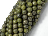 Epidote-Pyrite Inclusion, 6mm(6.3mm) Round beads-Gems: Round & Faceted-BeadDirect