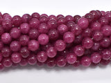 Jade Beads, Fuchsia, 8mm Round Beads-BeadDirect