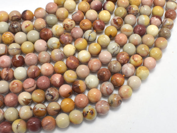 African Agate, 6mm, Round, 15.5 Inch-BeadDirect