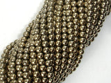 Hematite Beads-Light Gold, 4mm Round Beads-Gems: Round & Faceted-BeadDirect