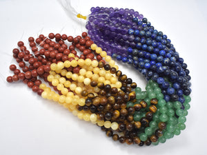 Chakra Gemstone Beads, 8mm Round-Gems: Round & Faceted-BeadDirect