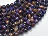 Tiger Eye - Purple, 8mm, Round-BeadDirect