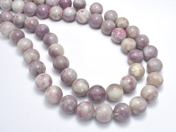 Lilac Jasper Beads, Pink Tourmaline Beads, 14mm, Round-BeadDirect
