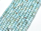 Dominican Larimar, Genuine Larimar, 4x(5-6)mm Faceted Rondelle-Gems:Assorted Shape-BeadDirect