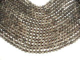 Smoky Quartz Beads, 8mm Star Cut Faceted Round Beads-Gems: Round & Faceted-BeadDirect