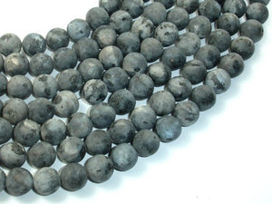 Matte Black Labradorite Beads, Matte Larvikite, 10mm Round-Gems: Round & Faceted-BeadDirect