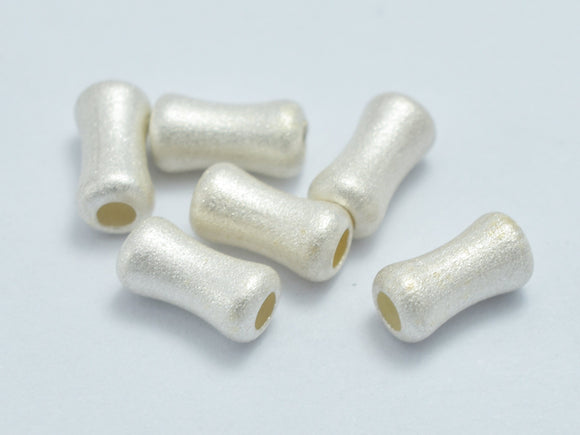10pcs Matte 925 Sterling Silver Bamboo Beads, 6x3mm Bamboo Beads-BeadDirect