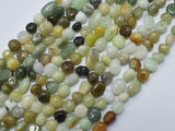 Burma Jade Beads, 5x7mm, Pebble Nugget Bead-BeadDirect