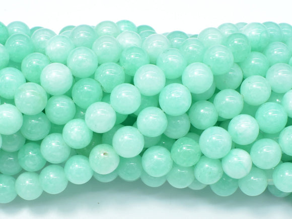 Jade Beads-Light Green, 8mm Round Beads-Gems: Round & Faceted-BeadDirect