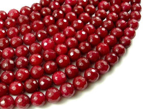 Ruby Jade Beads, Faceted Round, 10mm-Gems: Round & Faceted-BeadDirect