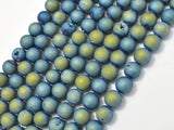 Druzy Agate Beads, Blue Geode Beads, Approx 8 mm(8.4mm) Round-Agate: Round & Faceted-BeadDirect