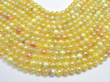 Mystic Coated Fire Agate- Yellow, 6mm, Faceted-BeadDirect
