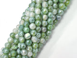 Mystic Coated Fire Agate- Green, 6mm Faceted-BeadDirect