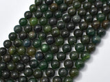 Green Mica Beads, Biotite Mica, 8mm Round-Gems: Round & Faceted-BeadDirect