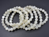 Moonstone Beads, Light Gray Moonstone Bracelet, 8mm Round Beads-Gems: Round & Faceted-BeadDirect