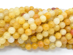 Yellow Jade Beads, Round, 6mm, 15.5 Inch-Gems: Round & Faceted-BeadDirect