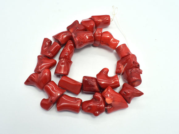 Red Bamboo Coral, 14-24mm Branch Beads-BeadDirect