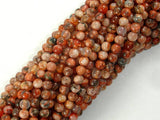 Agate Beads, Orange, 4mm(4.3mm) Round Beads-Agate: Round & Faceted-BeadDirect