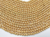 Lava-Gold Plated, 6mm (6.6mm)-Gems: Round & Faceted-BeadDirect