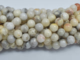 White Crazy Lace Agate 8mm Round Beads, 14.5 Inch-BeadDirect