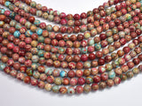 Impression Jasper-Red & Blue 8mm Round-BeadDirect