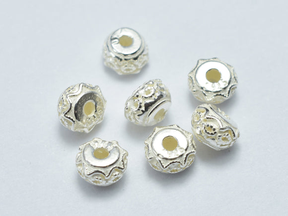 6pcs 925 Sterling Silver 5x3.4mm Rondelle Beads-BeadDirect